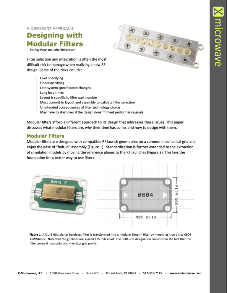 Designing with Modular Filters